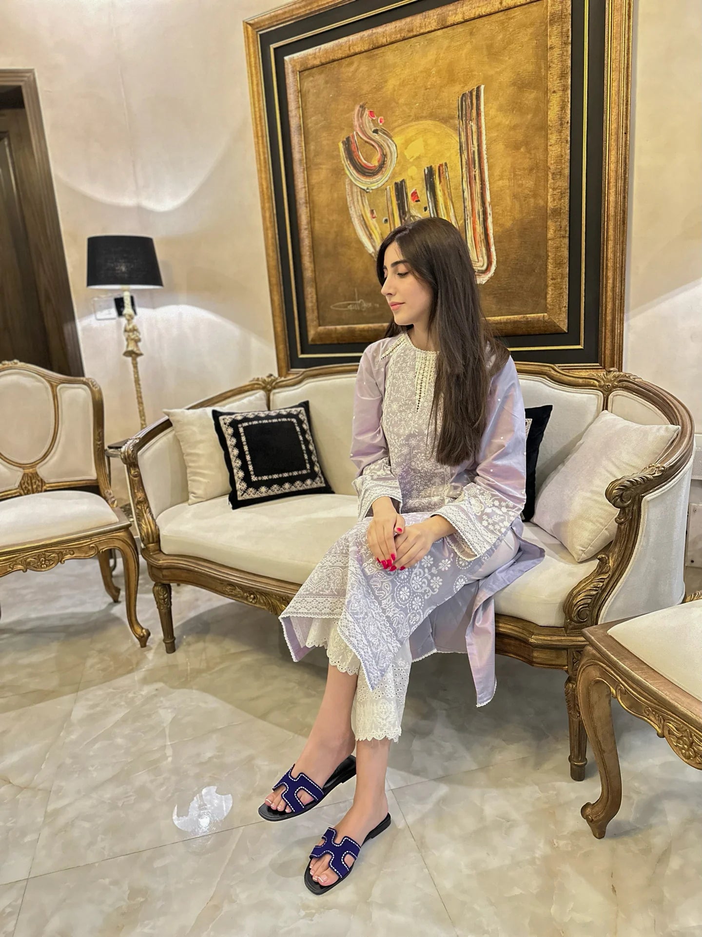 ASTER KURTA - LIGHT HEATHER PURPLE