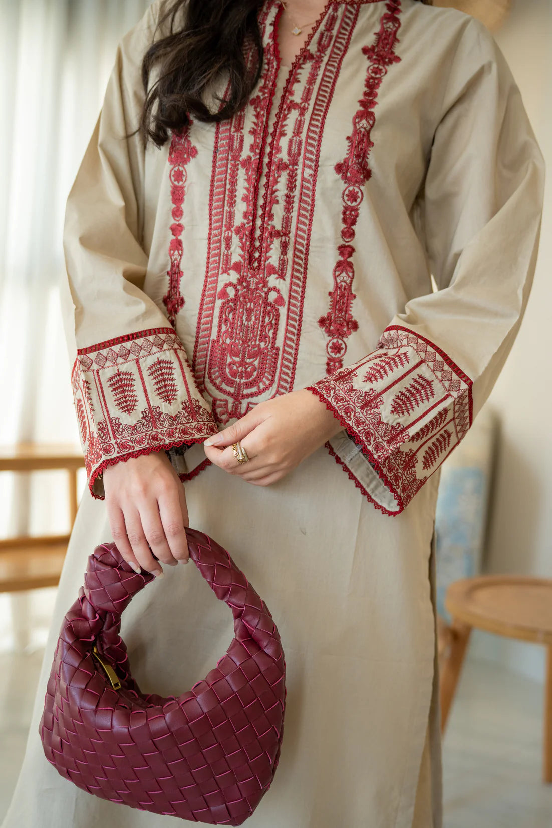 FOXGLOVE - SAND BROWN KURTA
