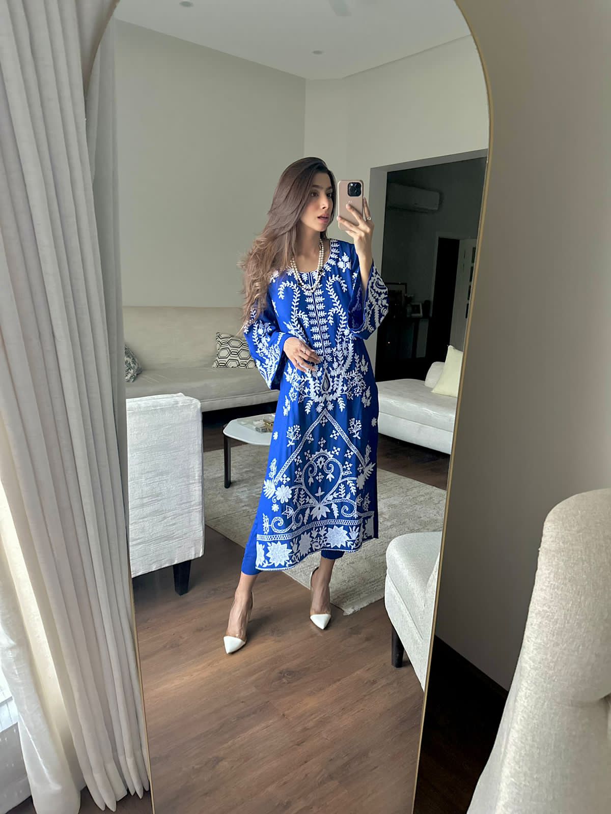ROYAL BLUE ARI EMBROIDERED SET