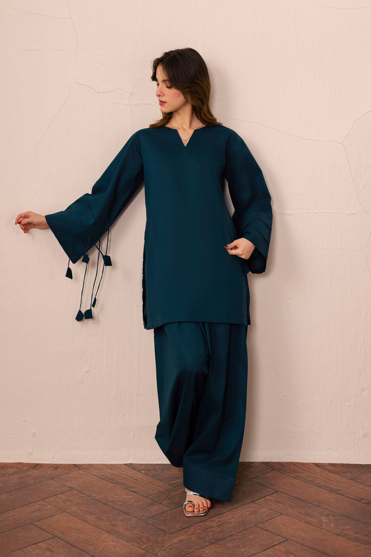 2PC CORSET DRESS - 06 TEAL