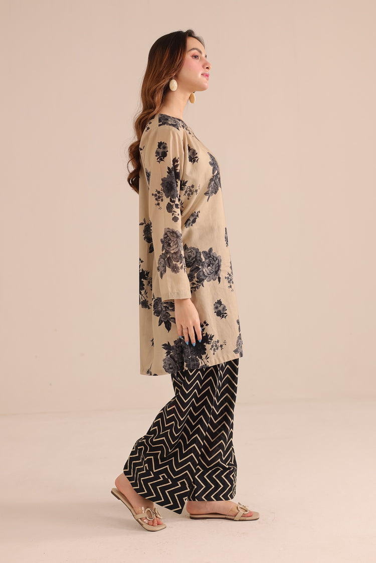 2 PC SUMMER LAWN DRESS - PRT1062