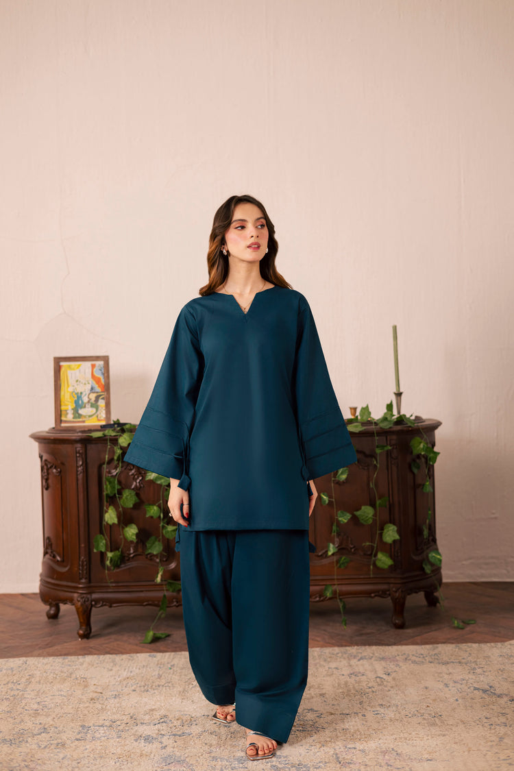2PC CORSET DRESS - 06 TEAL