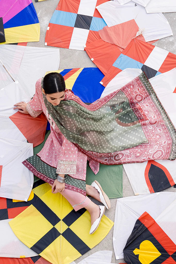 CROSSTITCH LAWN '23 | URAAN | LUSH PINK