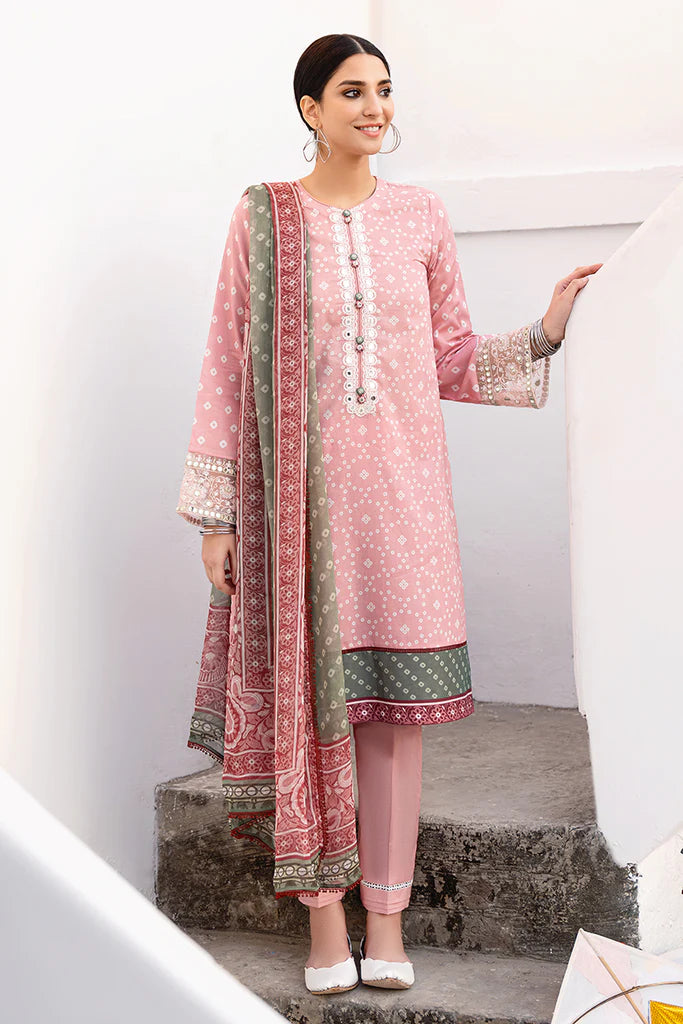 CROSSTITCH LAWN '23 | URAAN | LUSH PINK