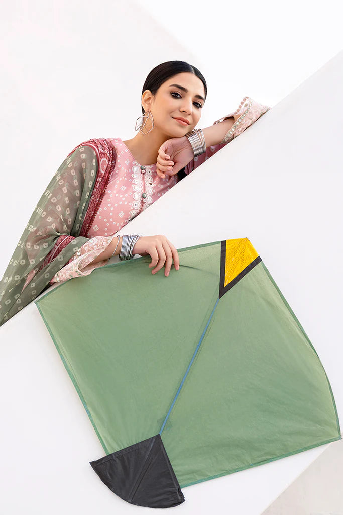 CROSSTITCH LAWN '23 | URAAN | LUSH PINK