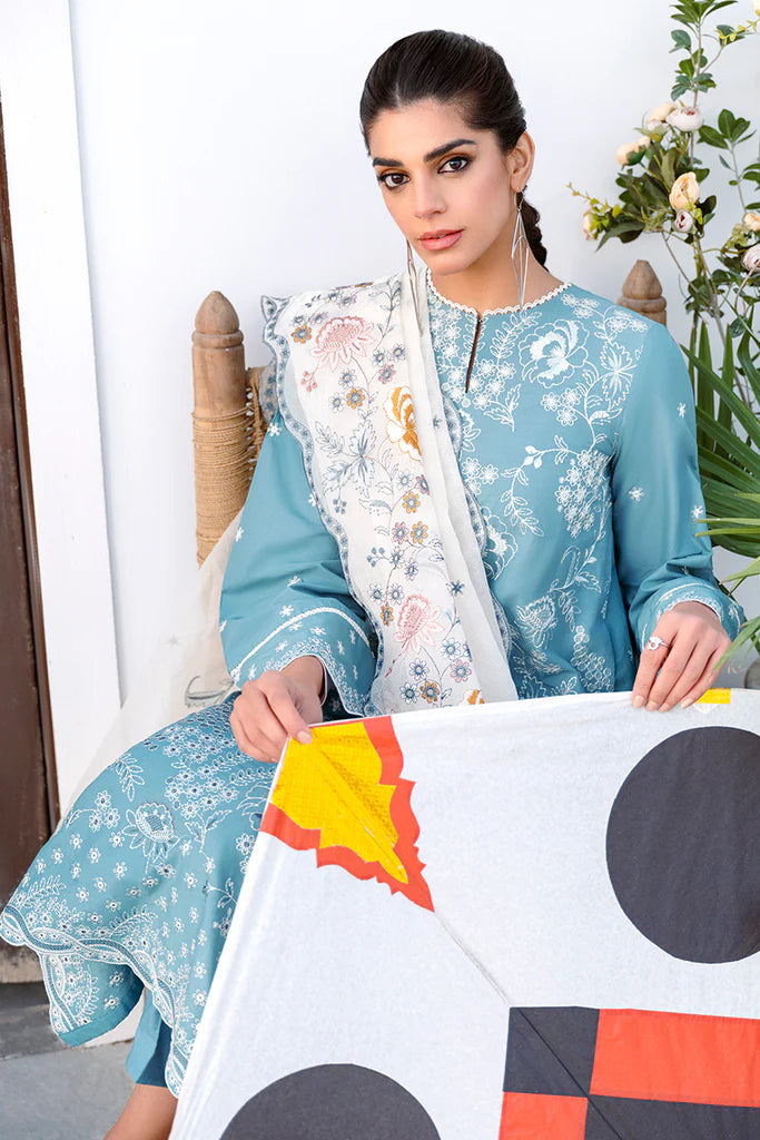 CROSS STITCH LAWN '23 | URAAN | FLORAL BLISS