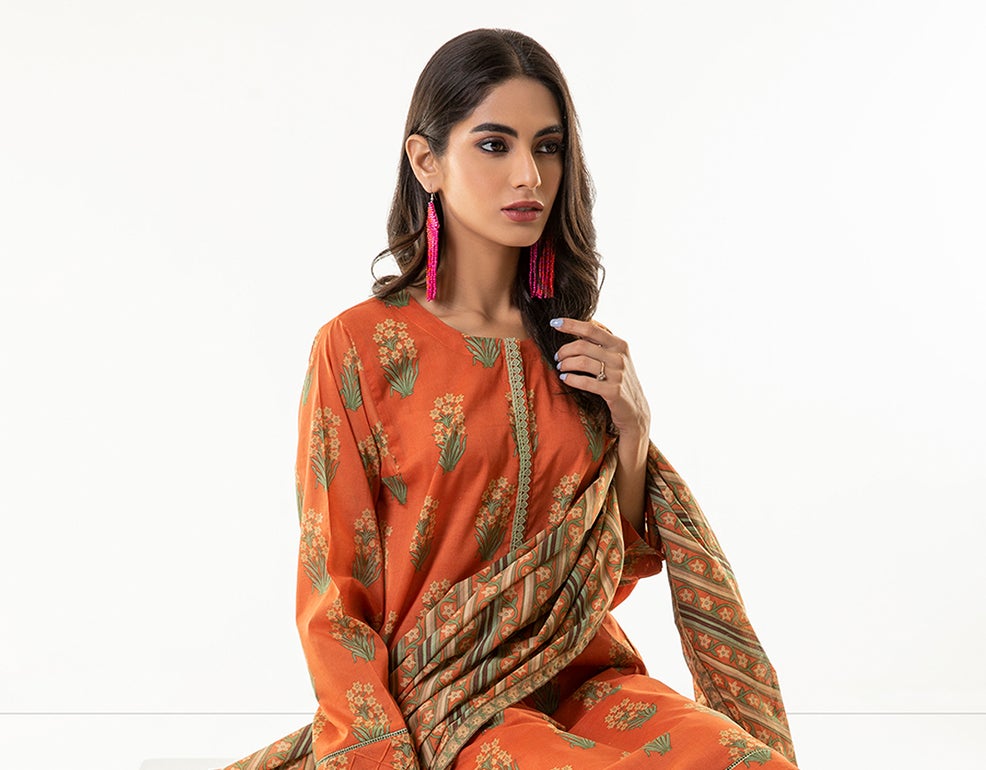 KHAADI PRINTED CAMBRIC LAWN SUIT | ALA22338