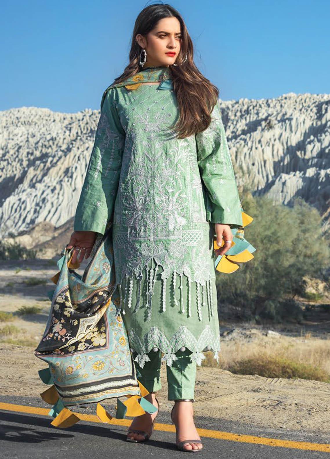 ERUM KHAN LAWN 2021 | PISTACHIO SELENE