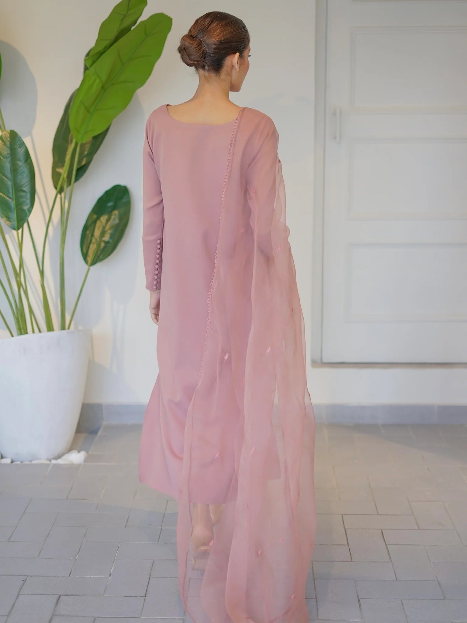 SAK ATELIER CO-ORDS | NUDE PINK BUTTONED SET