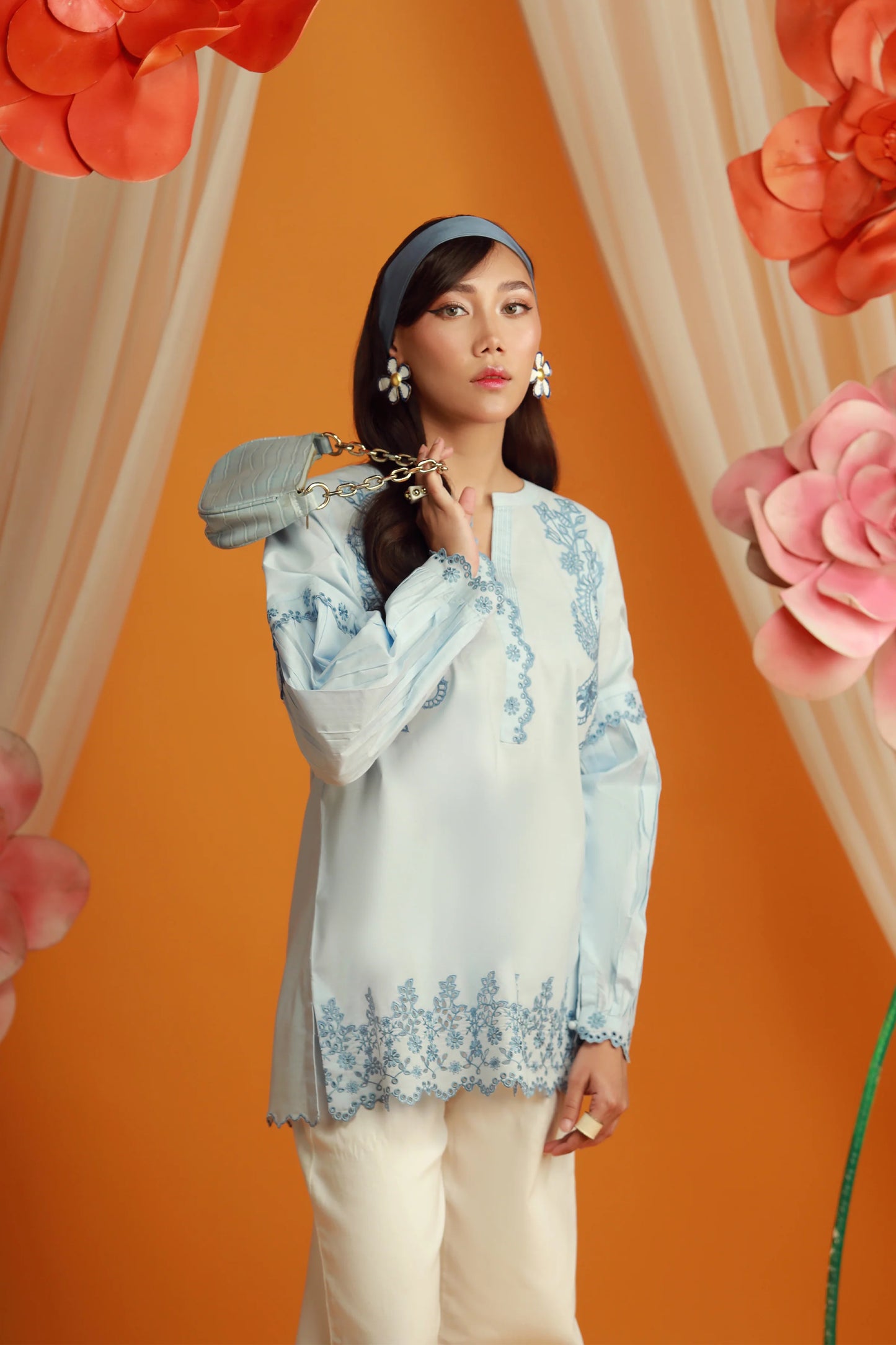 EMBROIDERED SHIRT (BLUE)
