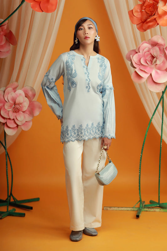 EMBROIDERED SHIRT (BLUE)