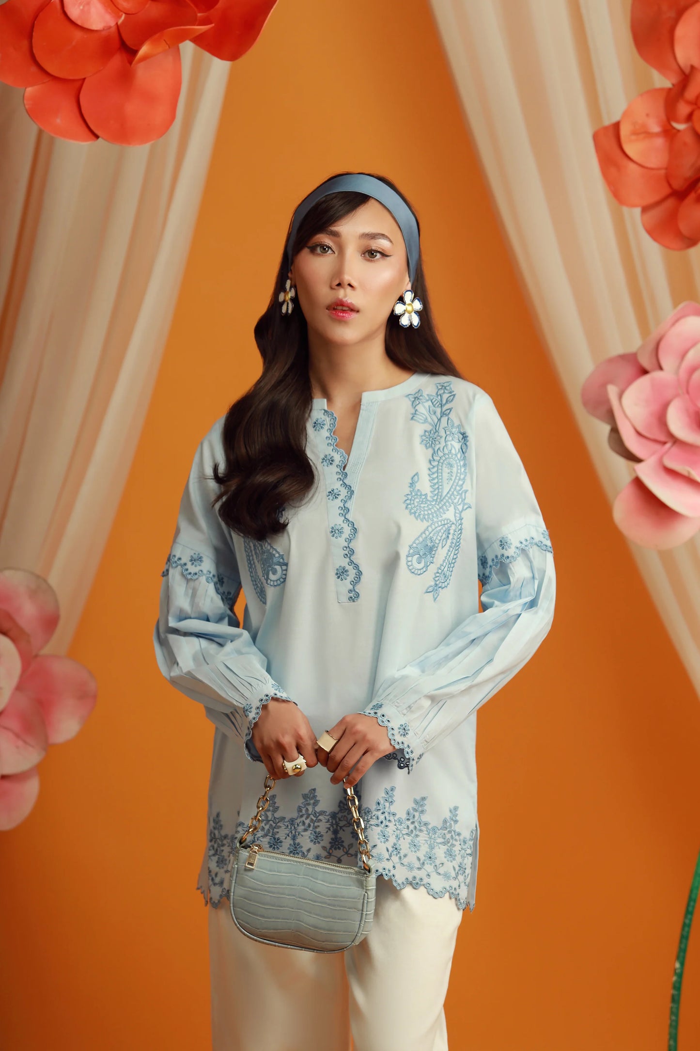 EMBROIDERED SHIRT (BLUE)