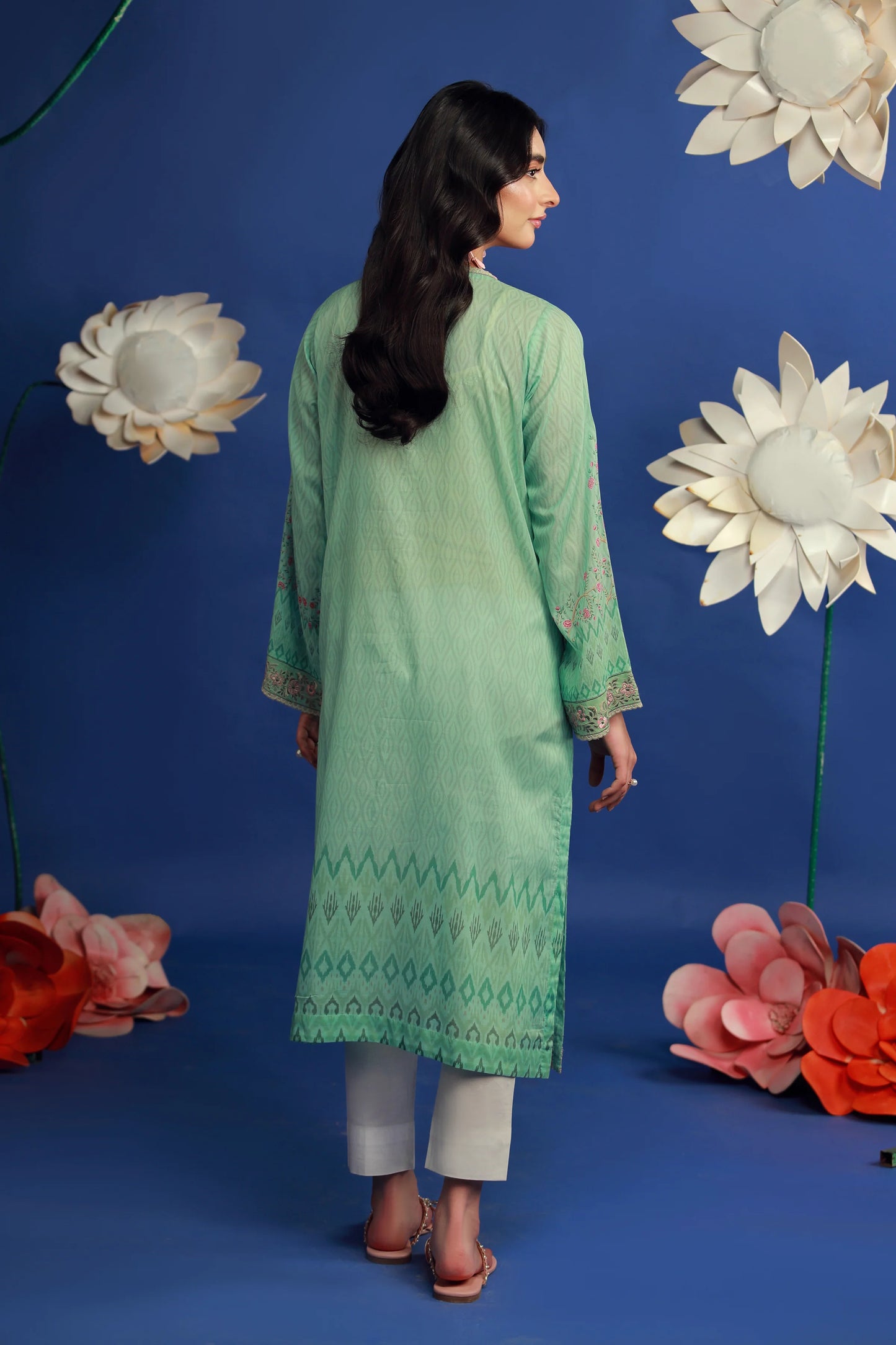 01 PIECE READY TO WEAR PRINTED EMBROIDRED SHIRT