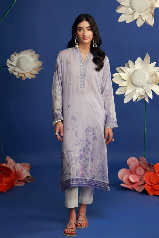 01 PIECE READY TO WEAR PRINTED EMBROIDRED SHIRT