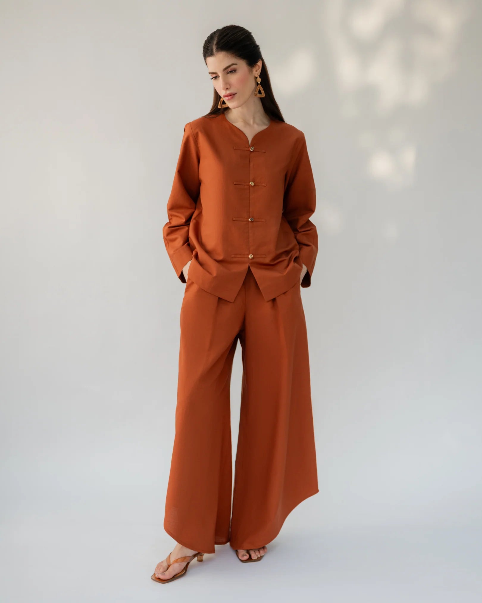 HERMES ORANGE SLOANE SET