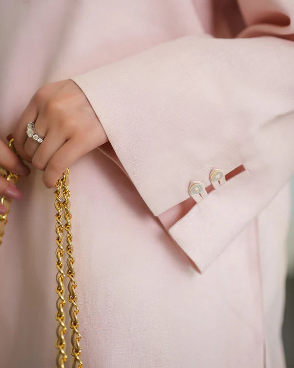 COLLARED LINEN SET