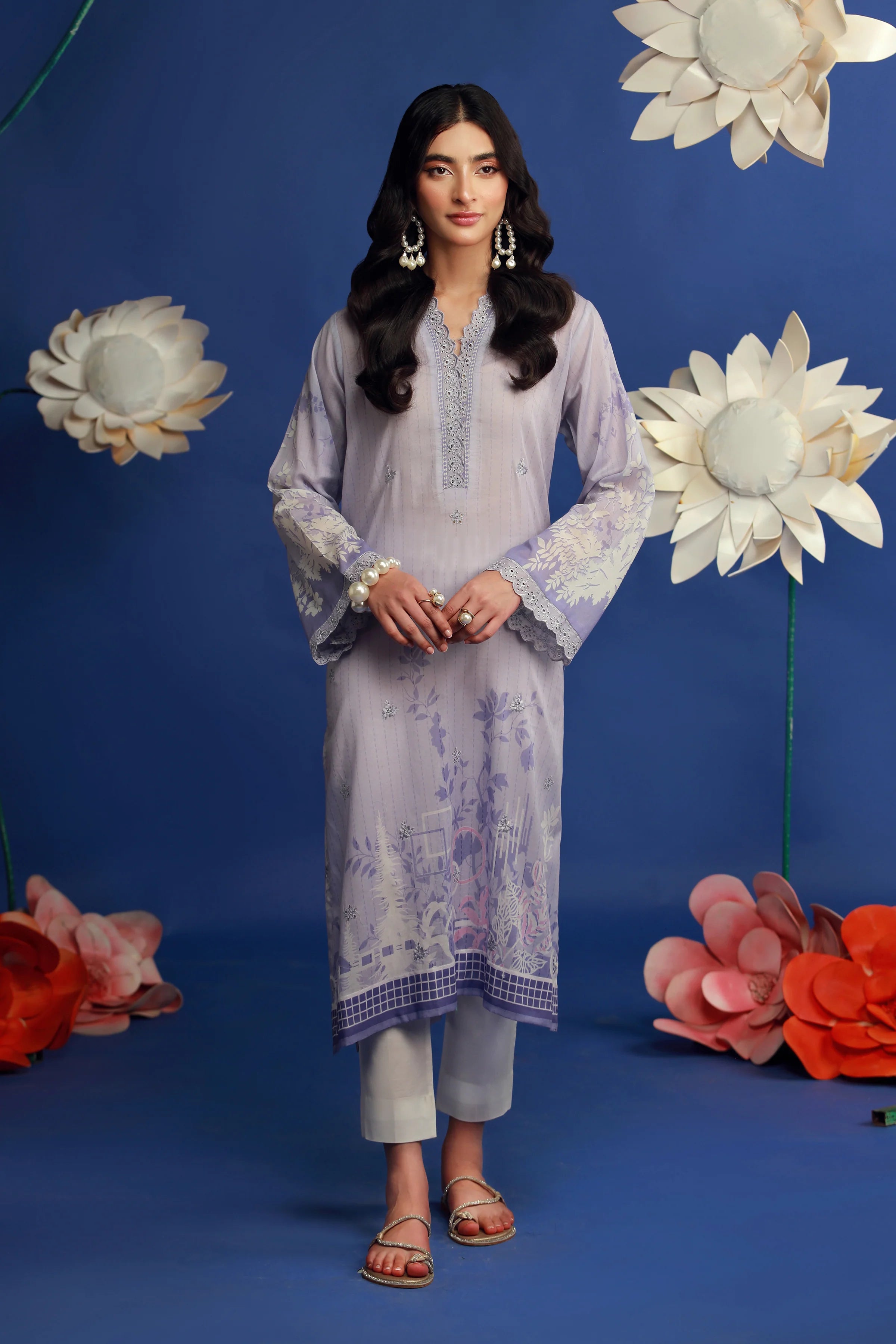 01 PIECE READY TO WEAR PRINTED EMBROIDRED SHIRT