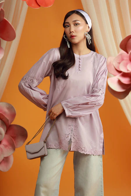 EMBROIDERED SHIRT (LILAC)