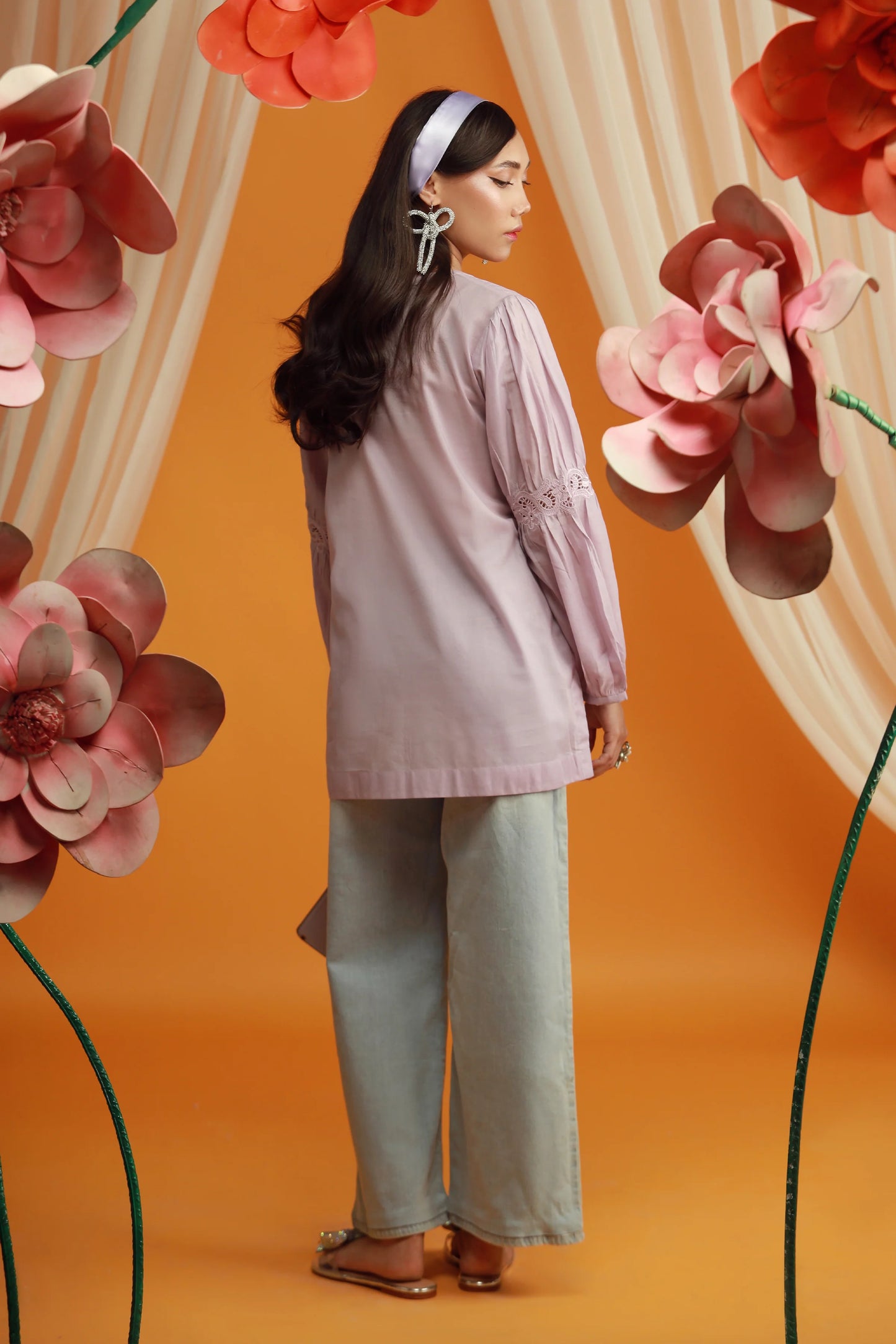 EMBROIDERED SHIRT (LILAC)
