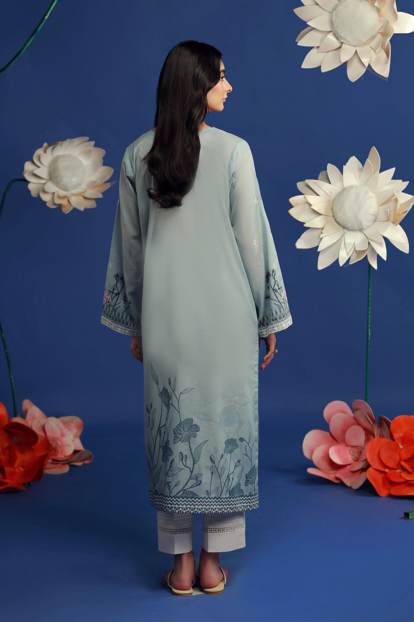 01 PIECE READY TO WEAR PRINTED EMBROIDRED SHIRT