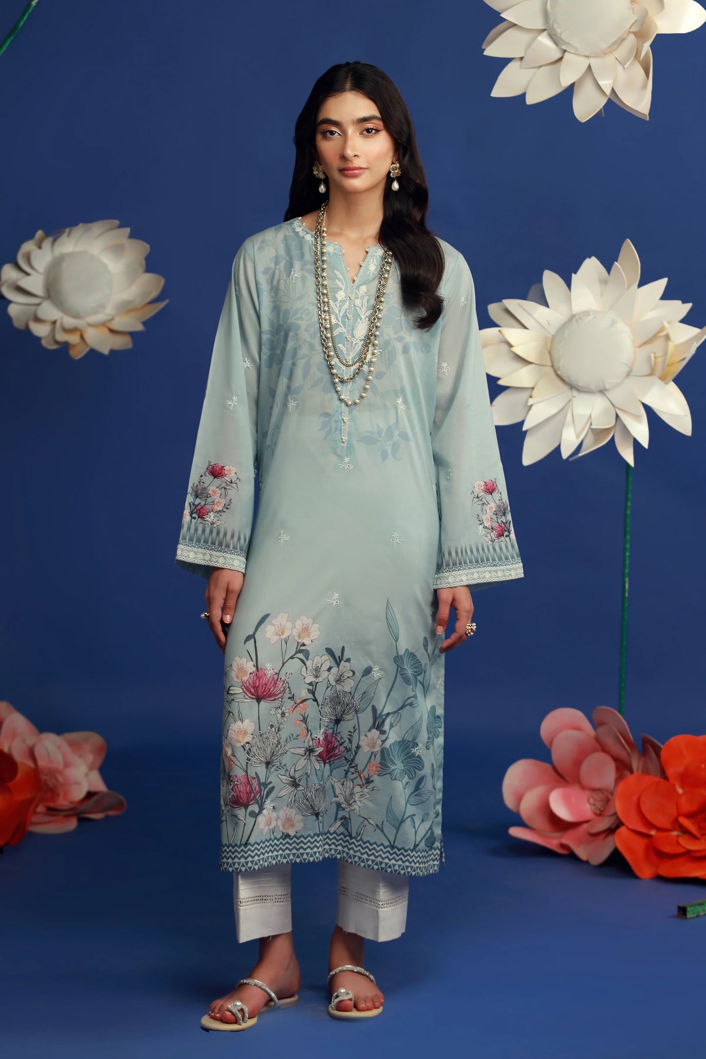01 PIECE READY TO WEAR PRINTED EMBROIDRED SHIRT