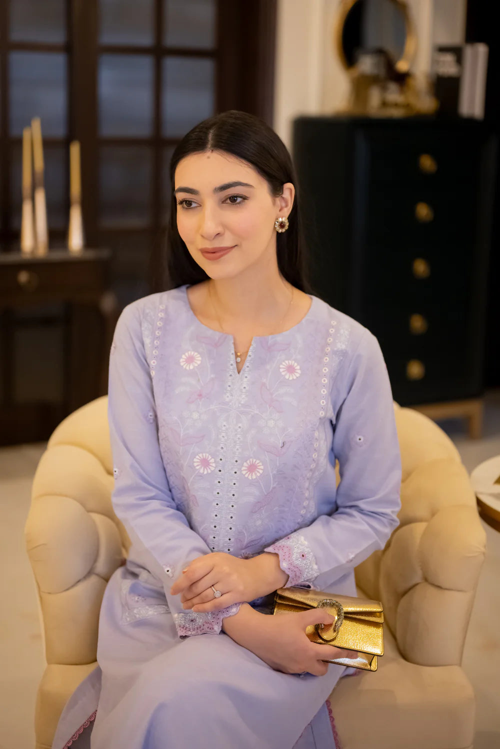 EMBROIDERED SLUB KHADDAR D-1006