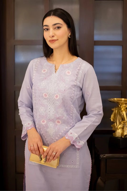 EMBROIDERED SLUB KHADDAR D-1006