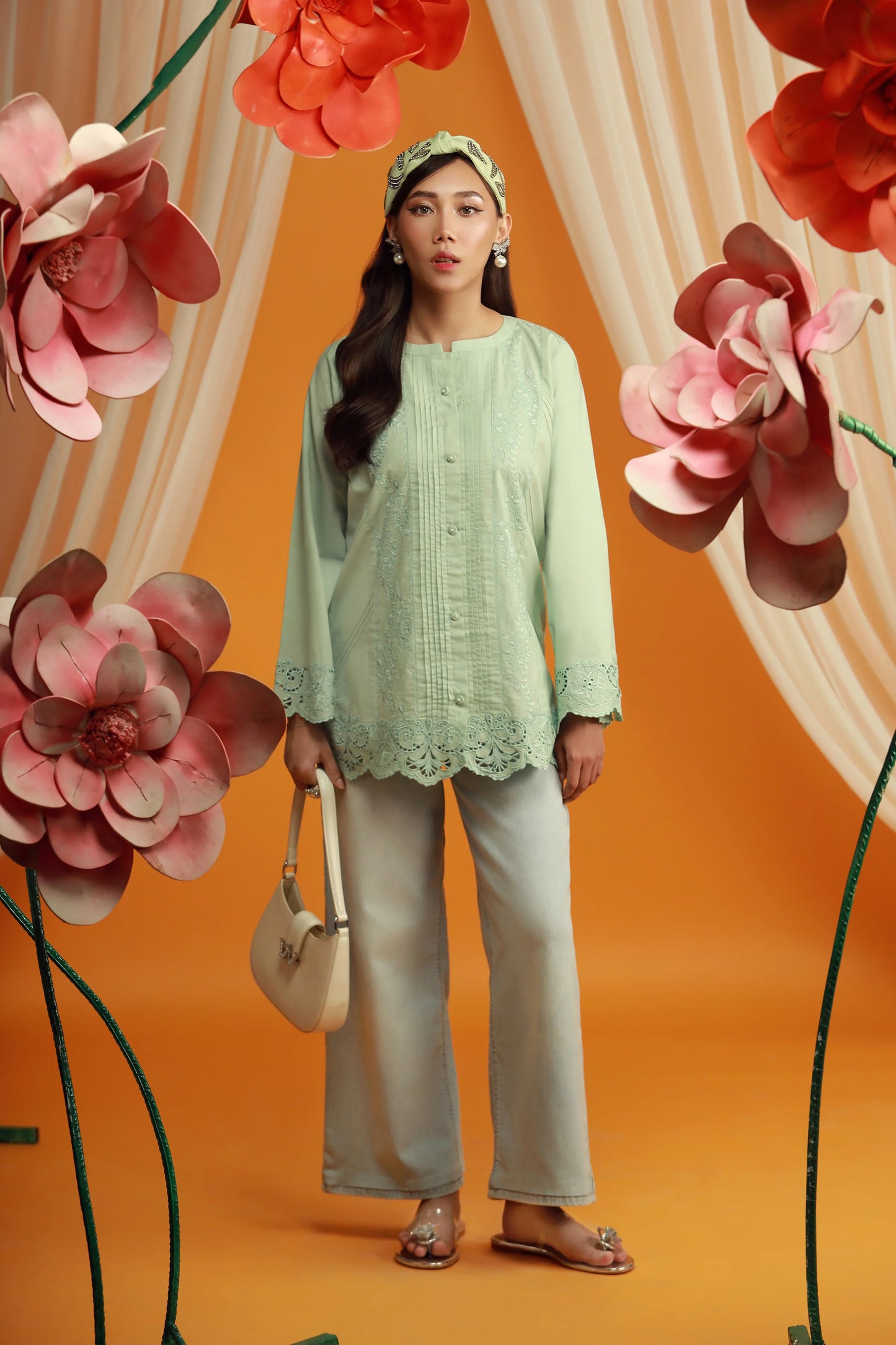 EMBROIDERED SHIRT (GREEN)