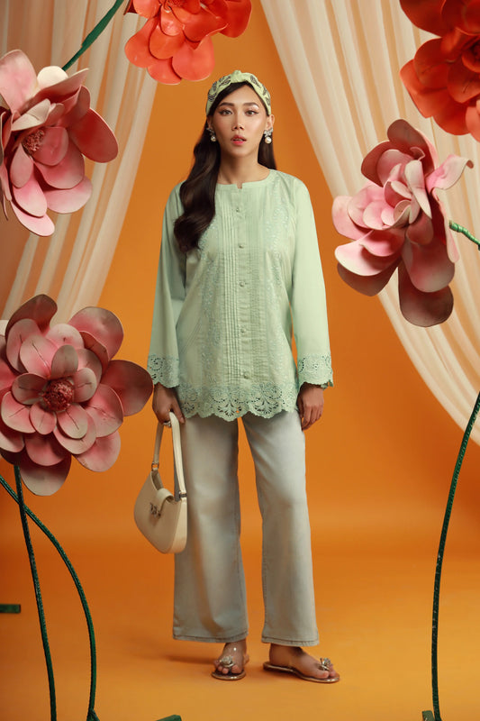 EMBROIDERED SHIRT (GREEN)
