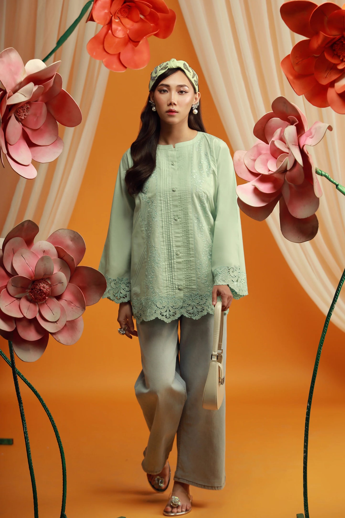 EMBROIDERED SHIRT (GREEN)