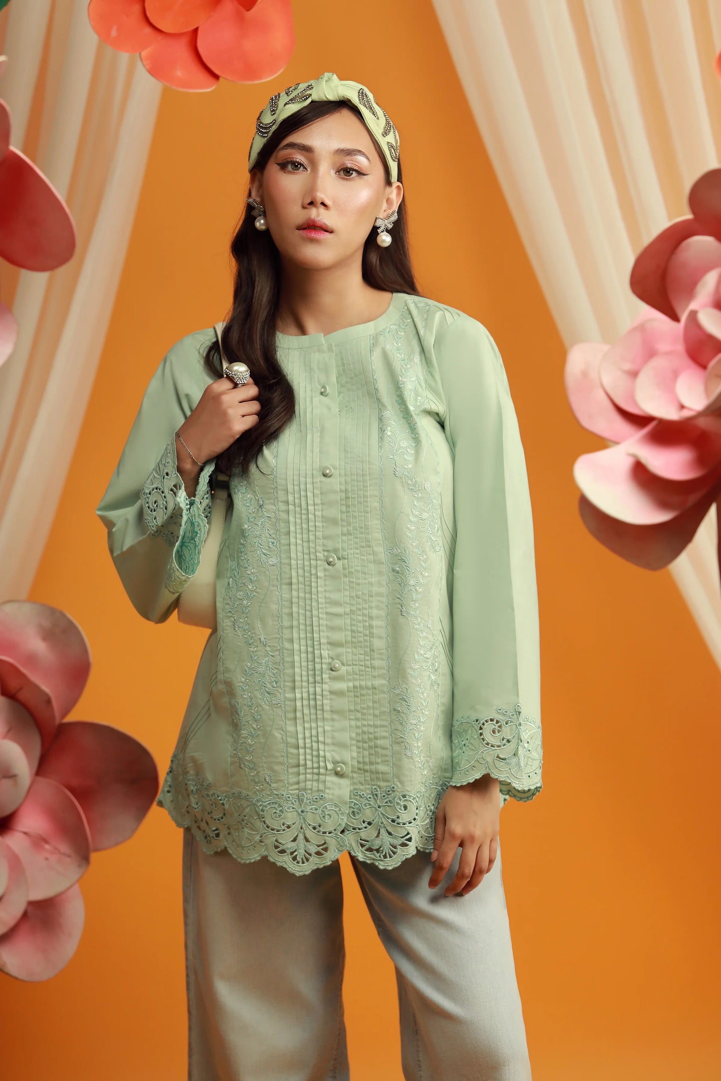 EMBROIDERED SHIRT (GREEN)