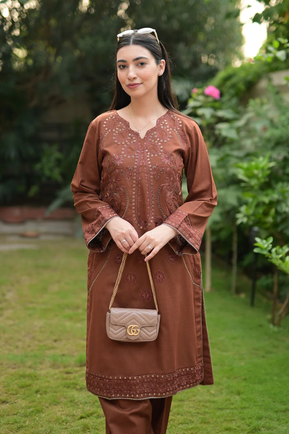 EMBROIDERED SLUB KHADDAR D-1012