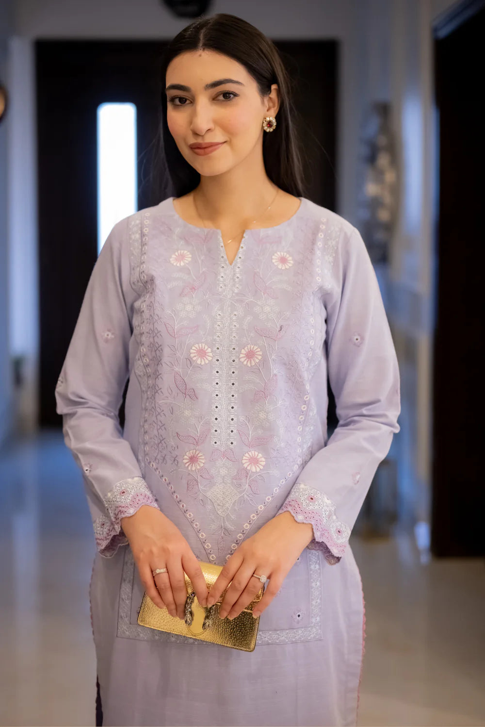 EMBROIDERED SLUB KHADDAR D-1006
