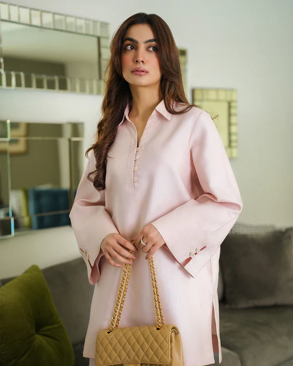 COLLARED LINEN SET