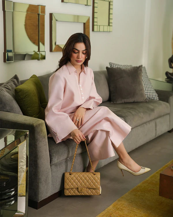 COLLARED LINEN SET