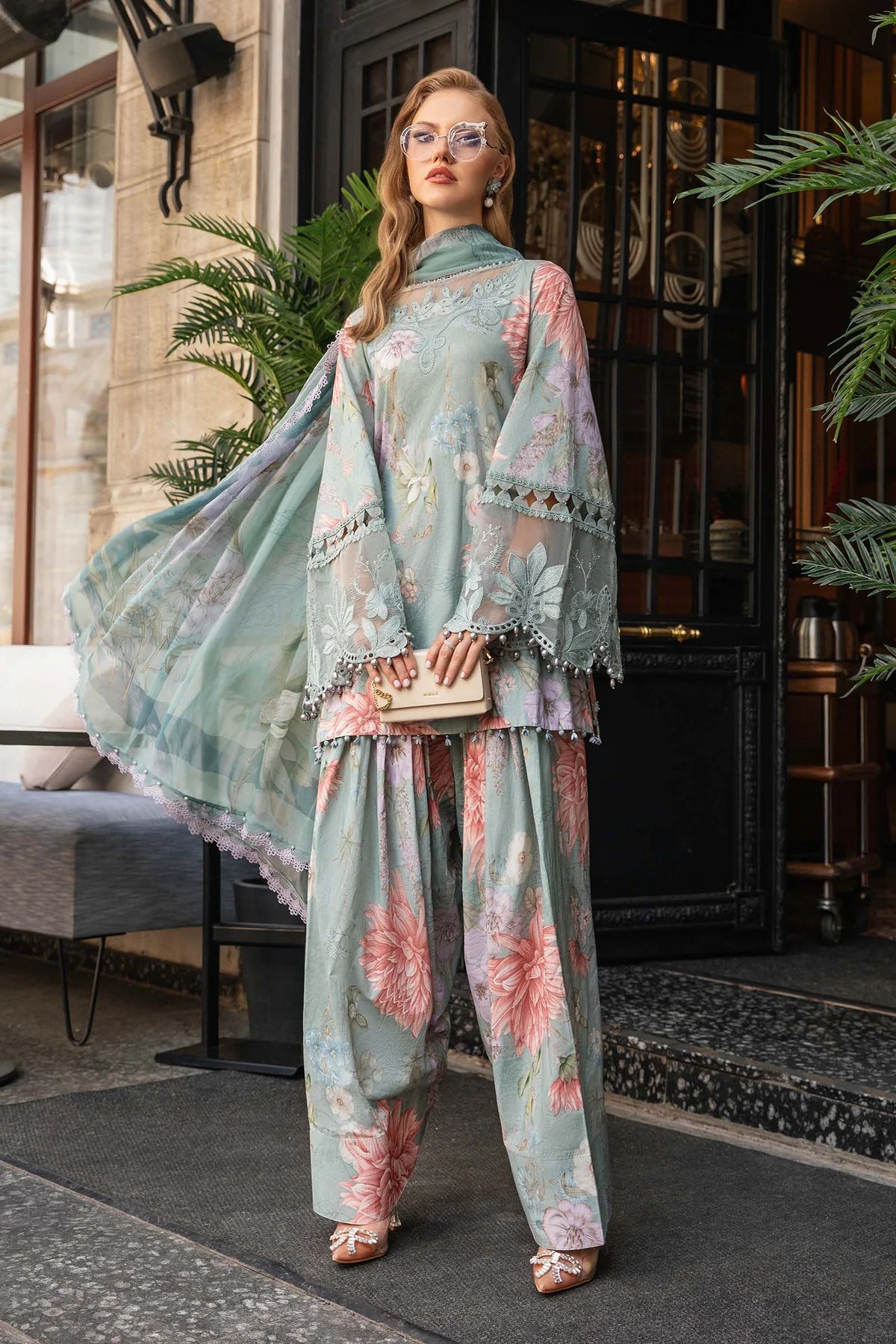 M Print'24 - 3 Piece Unstitched Printed Cambric Suit | MPT-2306-A