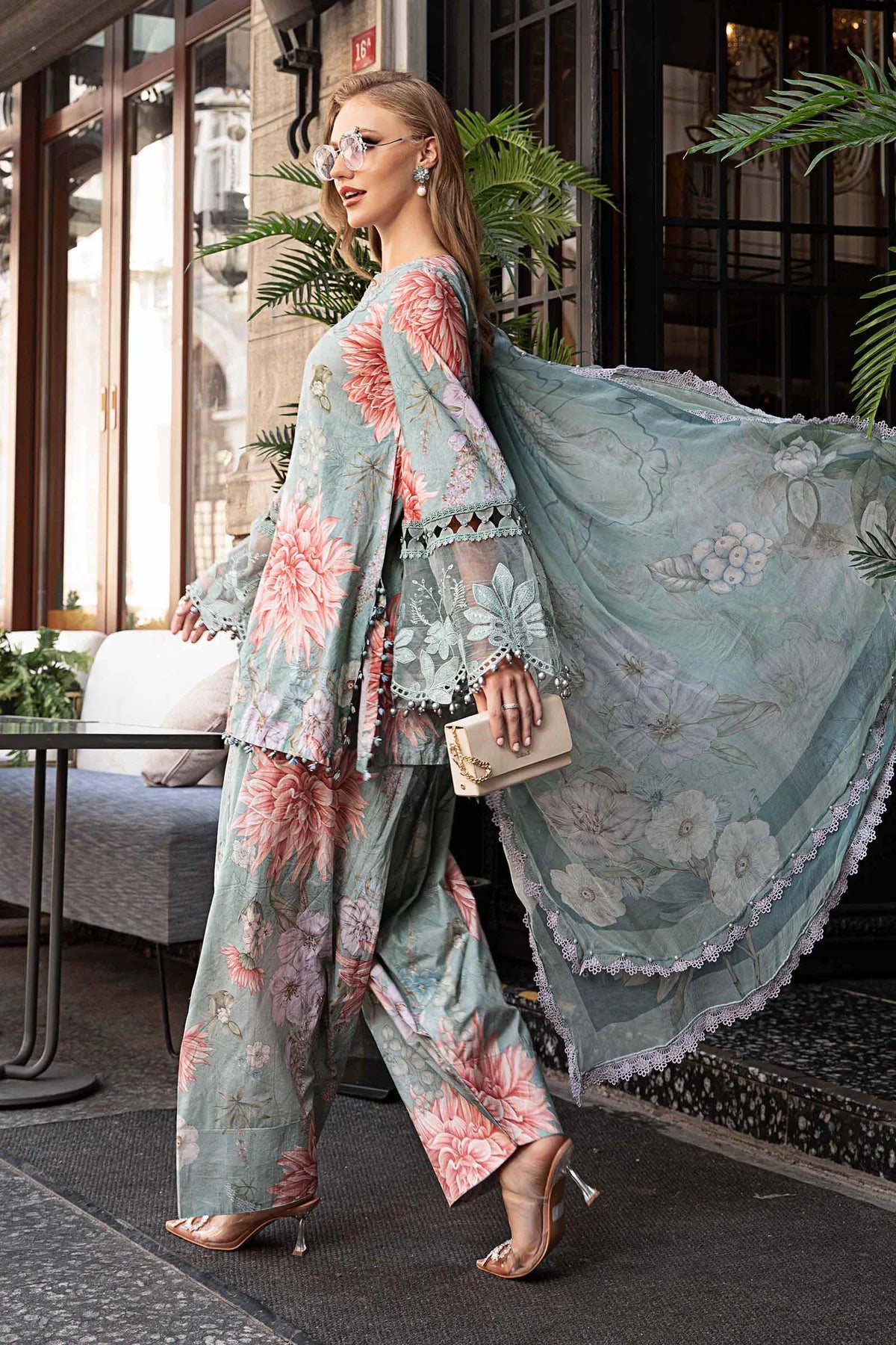 M Print'24 - 3 Piece Unstitched Printed Cambric Suit | MPT-2306-A