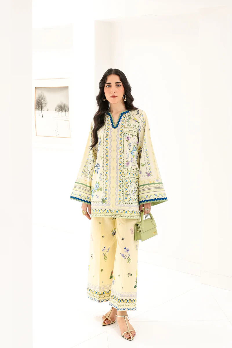 BUTTER YELLOW LUXURY PRINTED 2PCS SET (NPA2-25311)