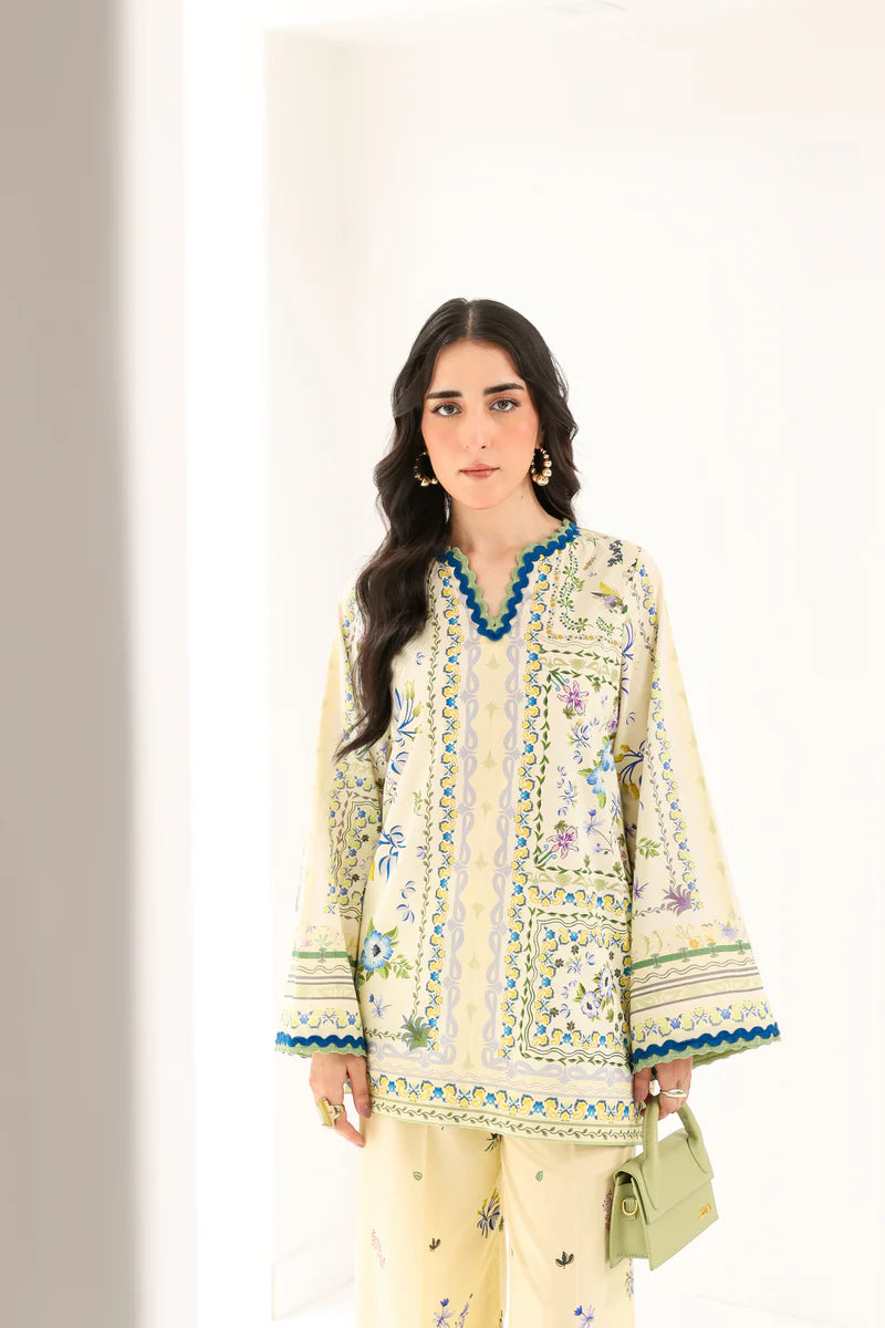 BUTTER YELLOW LUXURY PRINTED 2PCS SET (NPA2-25311)