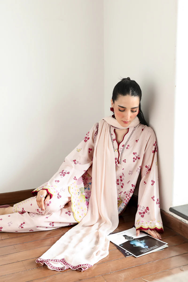 BLUSH PINK LUXURY PRINTED 3PCS SET (NPA3-25433)