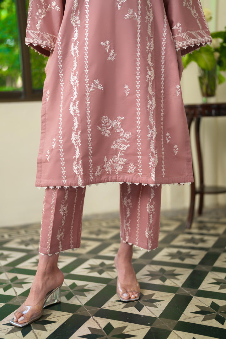 MINA - PINK EMBROIDERED CO-ORD SET