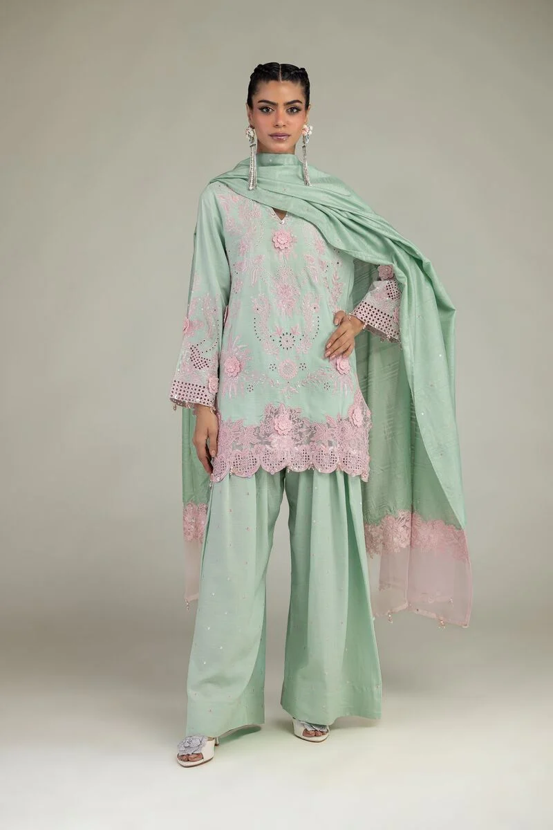 RAW SILK 3 PIECE CO-ORD SET (5-26-105-F-D)