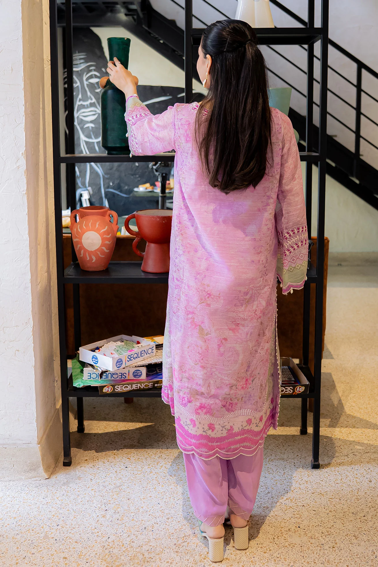 DHANAK FW25DA-2861 LILAC 2PCS EMBROIDERED KURTA WITH TROUSER