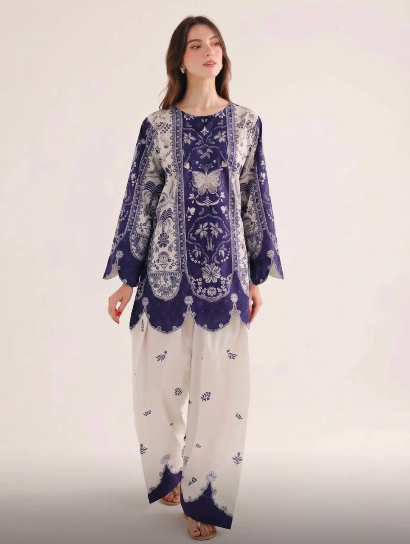 2 PC SUMMER LAWN DRESS - PRT L42961
