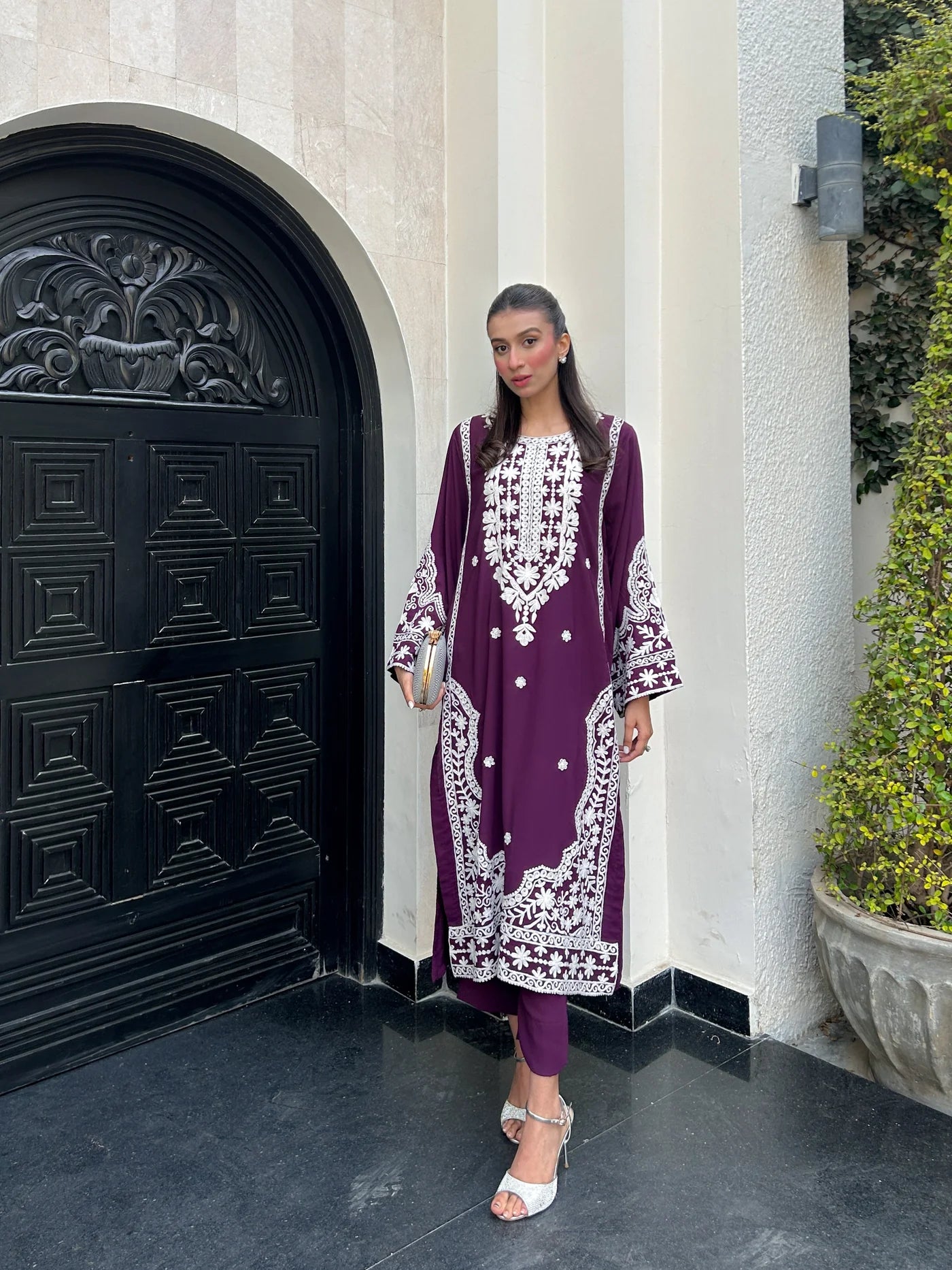 PURPLE EMBROIDERED (2 PC)