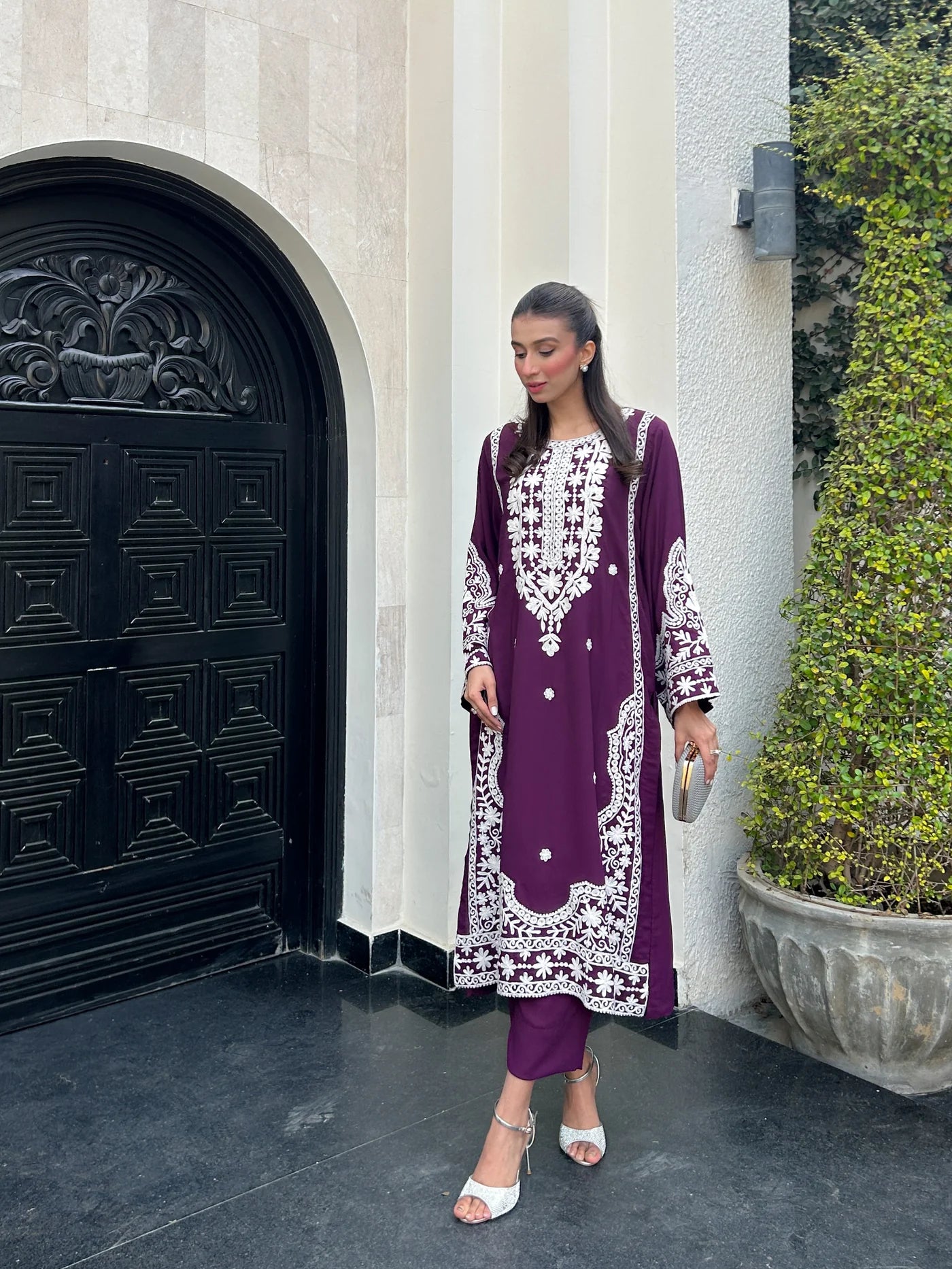 PURPLE EMBROIDERED (2 PC)