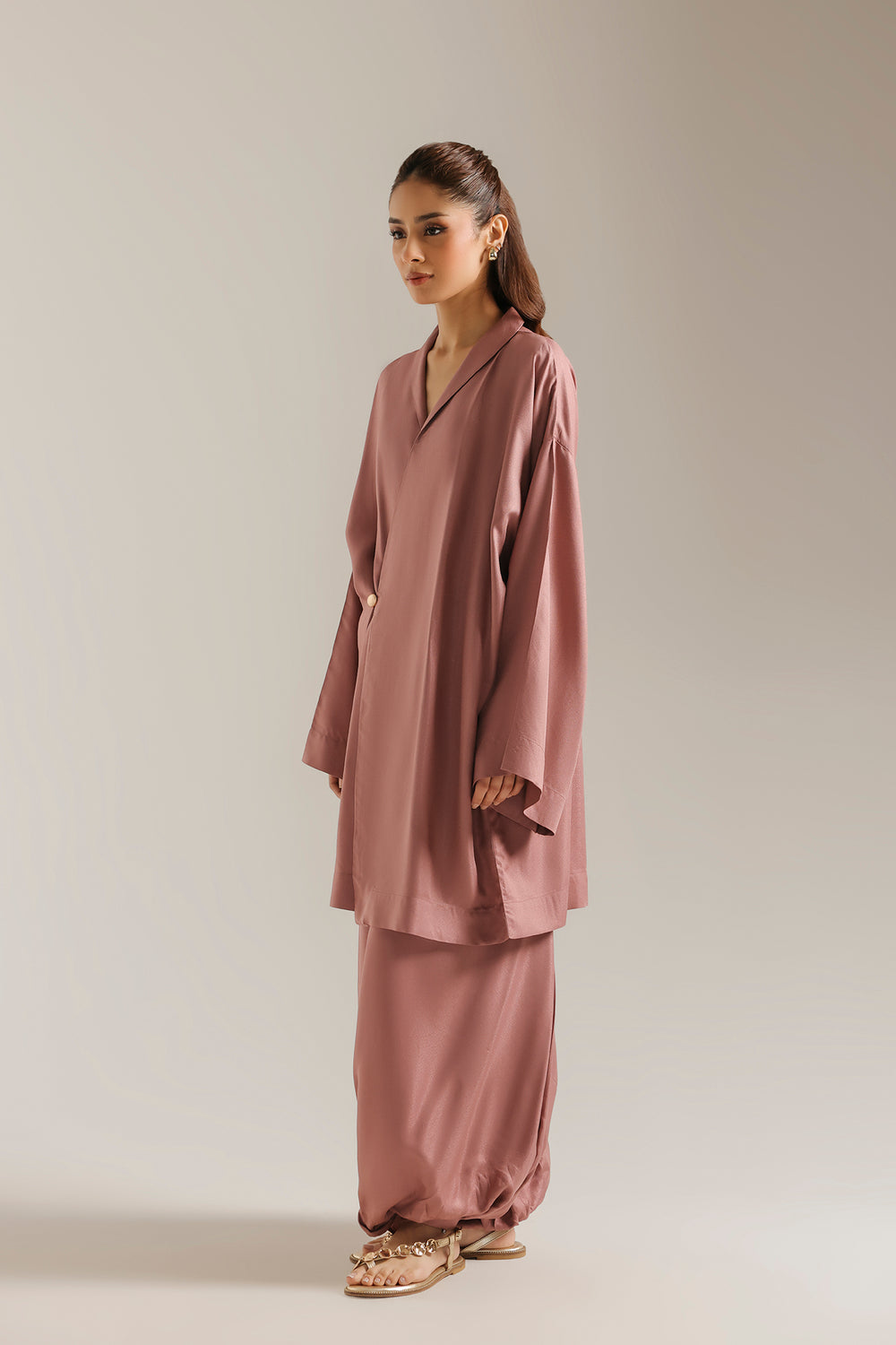 ETHNC SOLID SUIT - TEA PINK | E9664-102-527