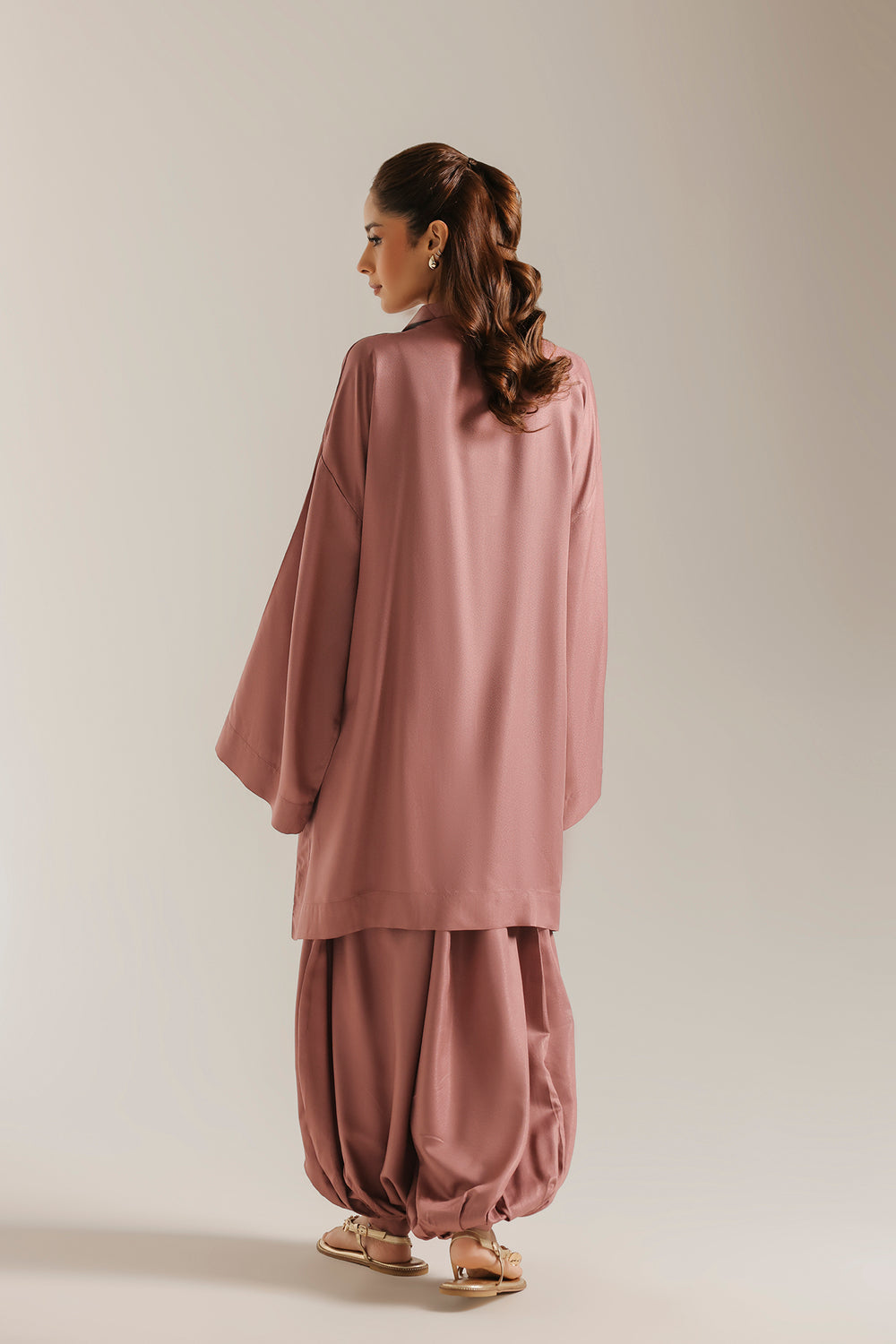 ETHNC SOLID SUIT - TEA PINK | E9664-102-527