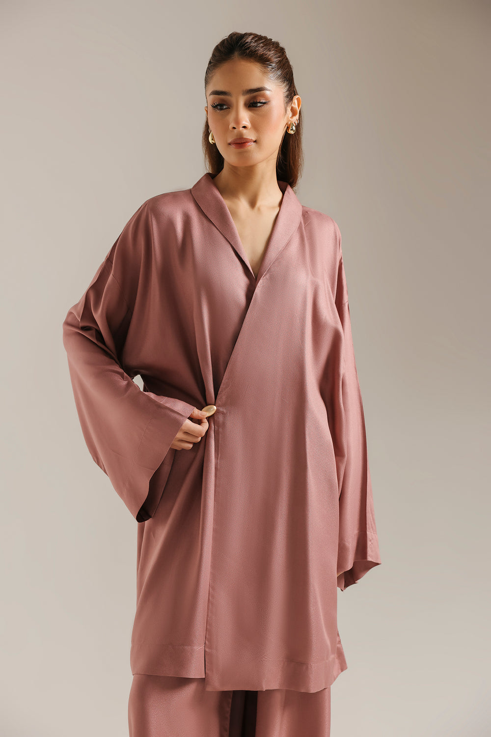 ETHNC SOLID SUIT - TEA PINK | E9664-102-527