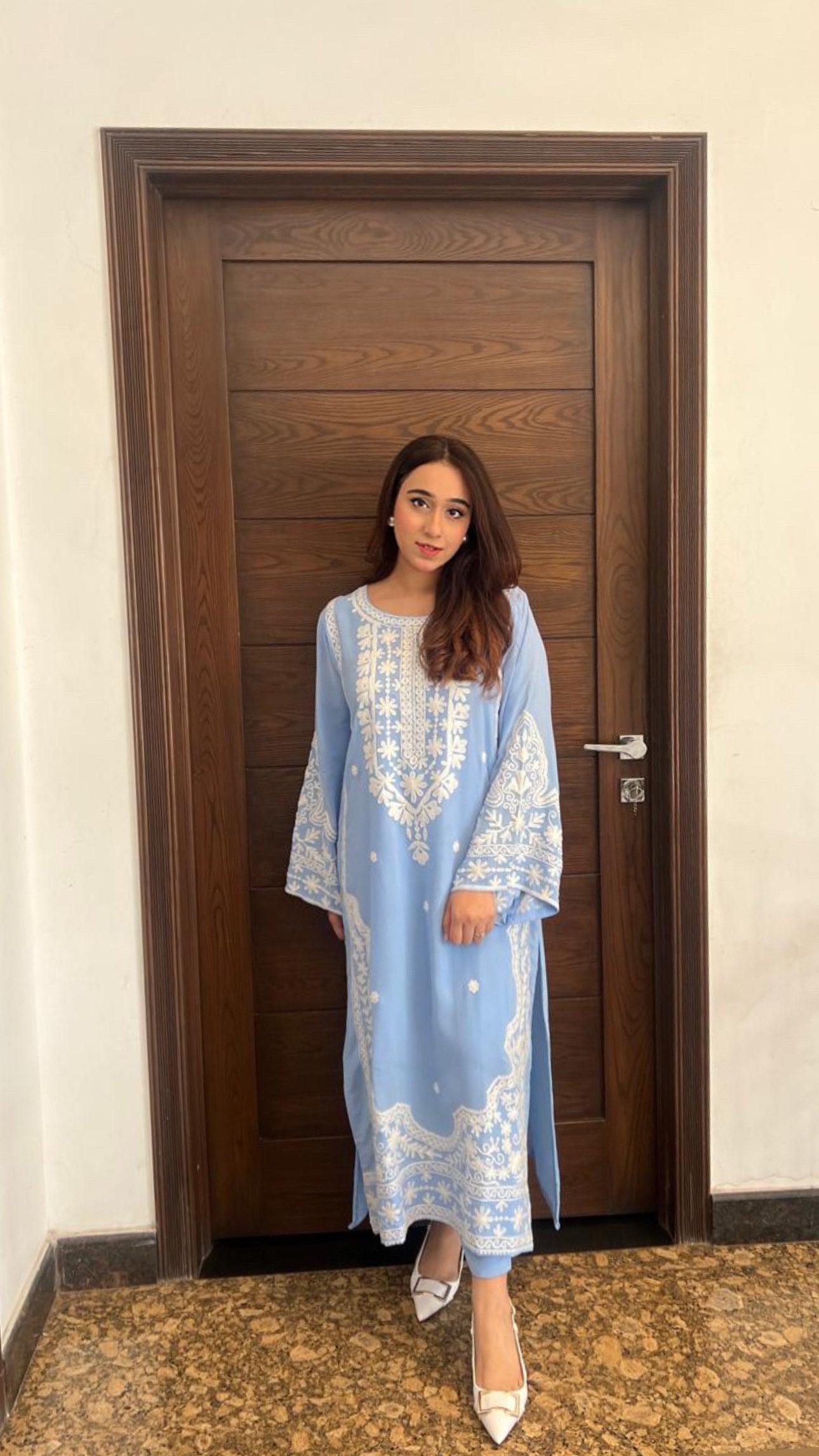 ICE BLUE EMBROIDERED (2 PC)